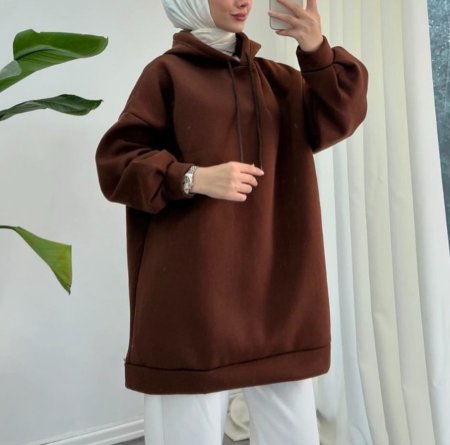 بلوزة هودي فلو سادة